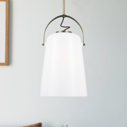 Lauren Ralph Lauren 17.38-Inch Tall Hazel Time Worn Brass Pendant by Visual Comfort Studio