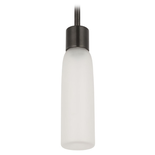 Visual Comfort Modern Collection Volver Bronze LED Mini-Pendant Light with Cylindrical Shade