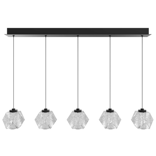 Beluga 5-Light LED Linear Pendant in Black by Avenue Lighting