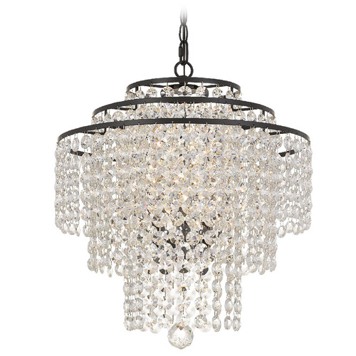Crystorama Lighting Crystorama Lighting Arielle Dark Bronze Crystal Chandelier ARI-304-DB-CL-MWP