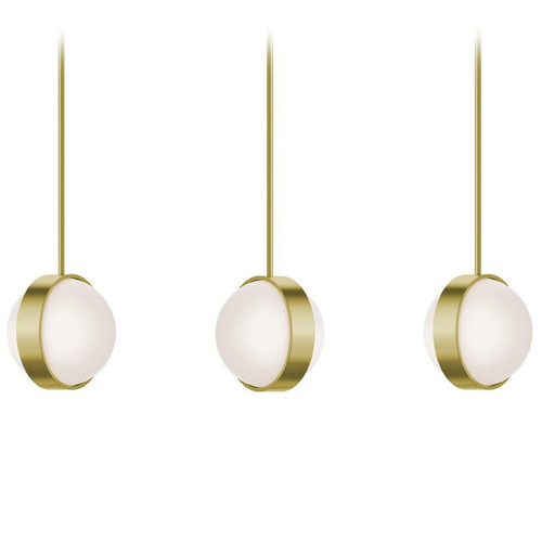 Afx Lighting Verona Light Antique Brass LED Multi-Light Pendant with Globe Shade