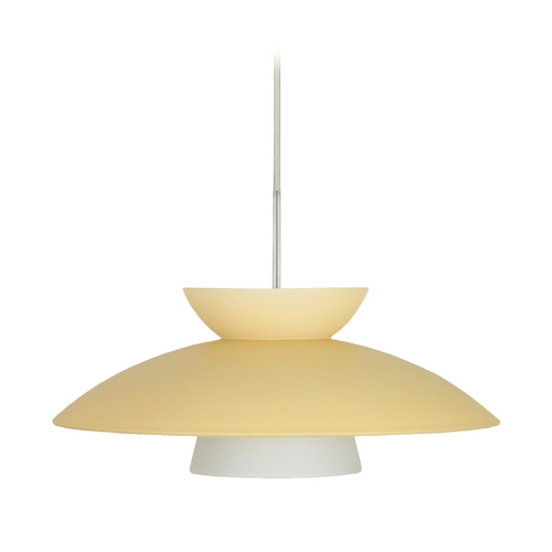 Modern Pendant Light Satin Nickel by Besa Lighting