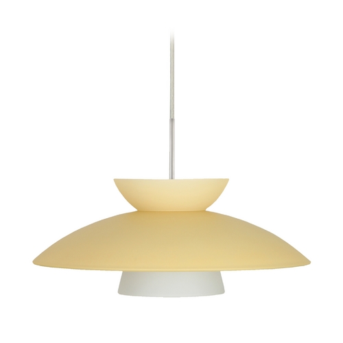 Besa Lighting Modern Pendant Light Satin Nickel by Besa Lighting 1JT-451397-SN