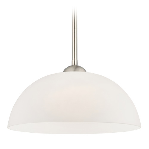 Gala Fuse Pendant in Satin Nickel with Dome Glass by Design Classics