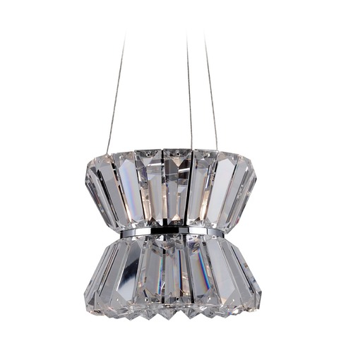 Allegri Lighting Crystal Mini-Pendant Light Chrome Armanno by Allegri Crystal 11276-010-FR001