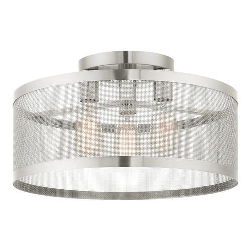 Livex Lighting Livex Lighting Industro Brushed Nickel Semi-Flushmount Light 46219-91
