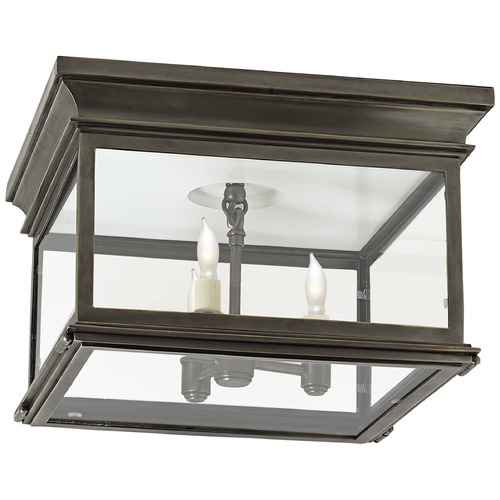 Visual Comfort Signature Collection E.F. Chapman Club Large Flush Mount in Bronze by Visual Comfort Signature CHC4129BZCG