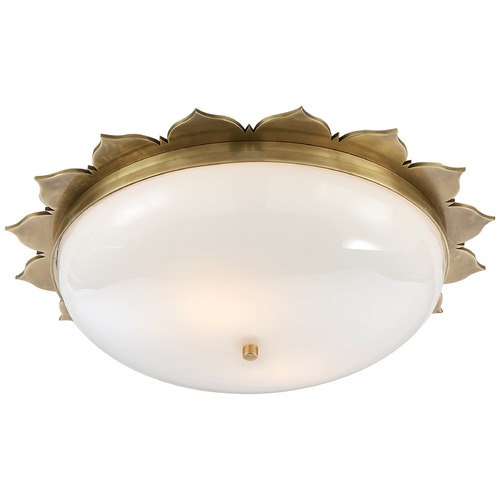 Visual Comfort Signature Collection Alexa Hampton Rachel Flush Mount in Natural Brass by Visual Comfort Signature AH4030NBWG