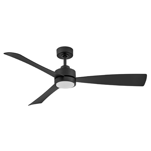 Hinkley Hinkley Iver Matte Black LED Ceiling Fan with Light 905756FMB-LWD