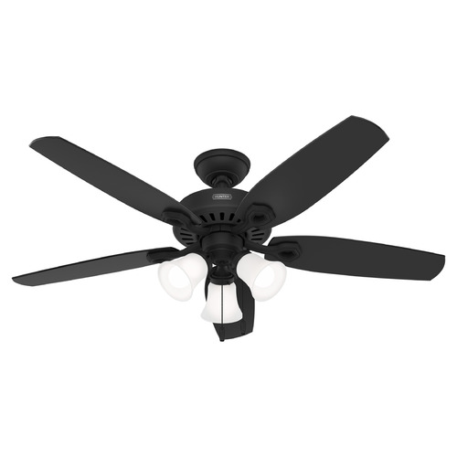 Hunter Fan Company Builder Matte Black LED Ceiling Fan with Light