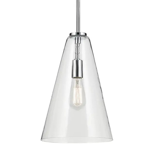 Kichler Lighting Everly Chrome Pendant Light with Conical Shade