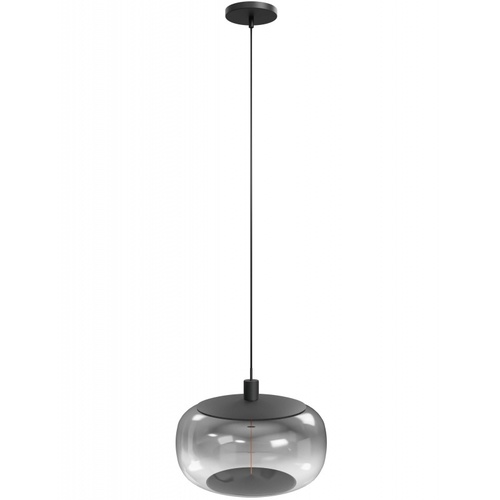 Monaco 11.80-Inch LED Pendant in Black by Avenue Lighting