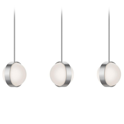 AFX Lighting Afx Lighting Verona Satin Nickel LED Multi-Light Pendant with Globe Shade VRNP09LAJUDSNLNR3