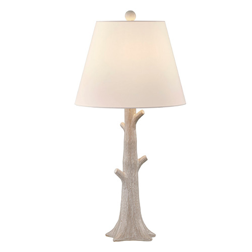Savoy House Lighting Penny Distressed White Table Lamp with Empire Shade