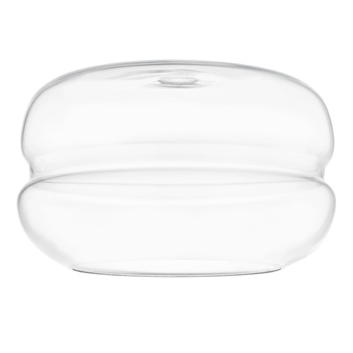 Large Clear Rounded Drum Glass Shade