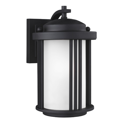 Crowell 10-Inch Outdoor Wall Light in Black by Generation Lighting