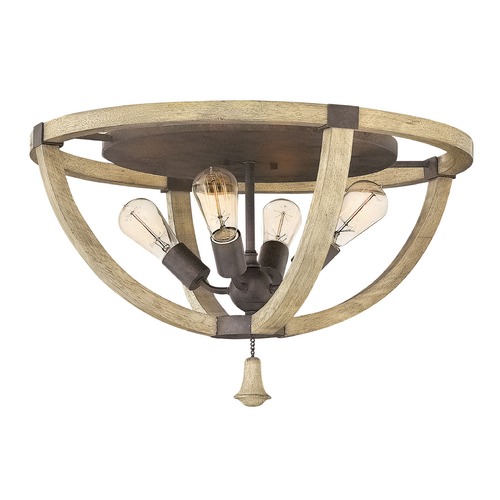 Middlefield 23.75-Inch Flush Mount in Iron Rust by Fredrick Ramond