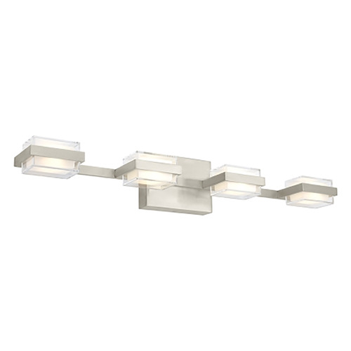 Visual Comfort Modern Collection Sean Lavin Kamden 4-Light LED Bath Light in Nickel by Visual Comfort Modern 700BCKMD4S-LED930