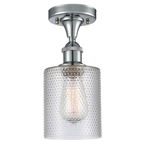 Innovations Lighting Cobbleskill Polished Chrome Semi-Flush Mount by Innovations Lighting 516-1C-PC-G112