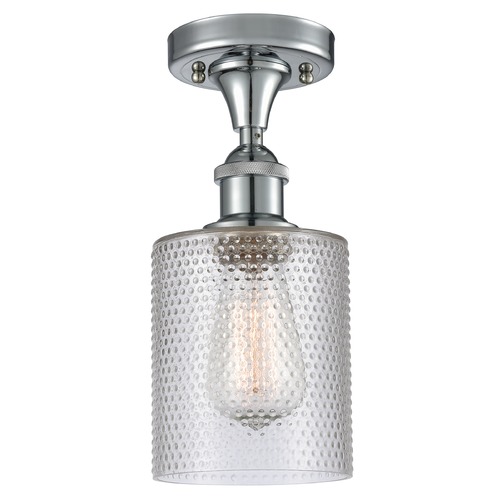 Innovations Lighting Innovations Lighting Cobbleskill Polished Chrome Semi-Flushmount Light 516-1C-PC-G112