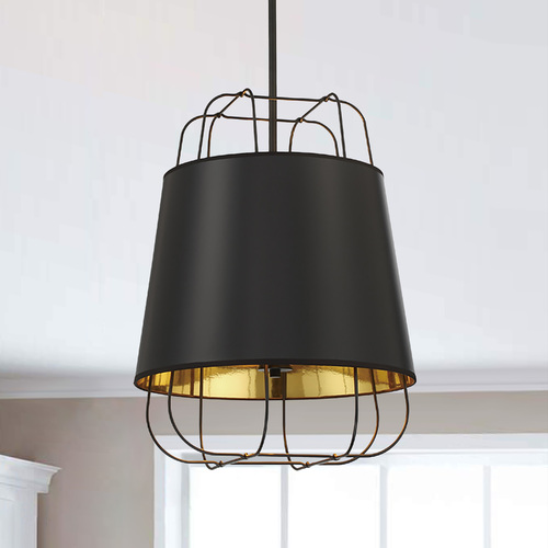 Tura Black & Gold Pendant by Eurofase Lighting