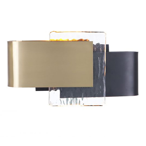 Harmony Flat Black & Satin Brass LED Sconce by Craftmade Lighting