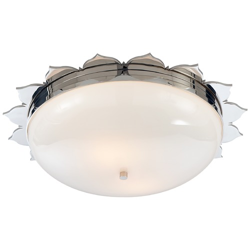 Alexa Hampton Rachel Flush Mount in Polished Nickel by Visual Comfort Signature