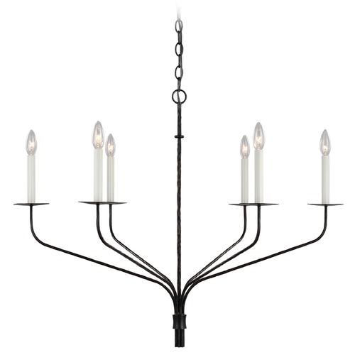Ian K. Fowler Belfair Large Chandelier in Aged Iron by Visual Comfort Signature