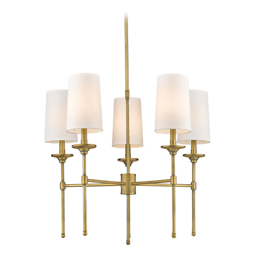 Z-Lite Emily Rubbed Brass Chandelier by Z-Lite 3033-5RB