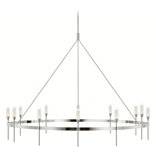 Visual Comfort Signature Collection Peter Bristol Overture Grande Chandelier in Nickel by VC Signature PB5032PN-CG
