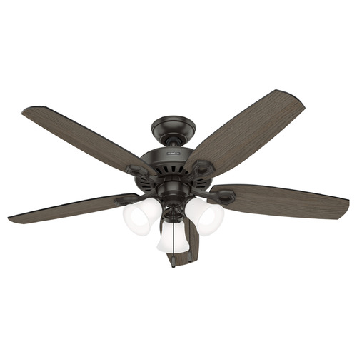 Hunter Fan Company Builder Noble Bronze LED Ceiling Fan with Light