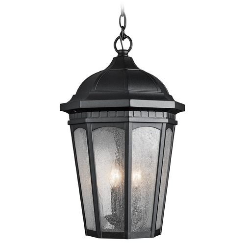 Kichler Lighting Courtyard 21.25-Inch High Black Outdoor Hanging Light by Kichler Lighting 9539BKT