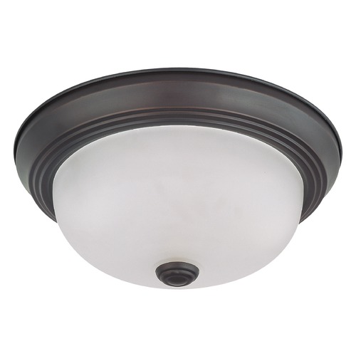 11-Inch Mahogany Bronze Flush Mount by Nuvo Lighting
