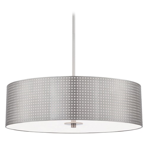 Grid Pendant in Brushed Nickel by George Kovacs