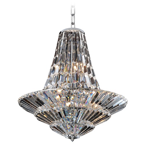 Allegri Lighting Art Deco Chandelier Chrome Auletta by Allegri Crystal 11424-010-FR001