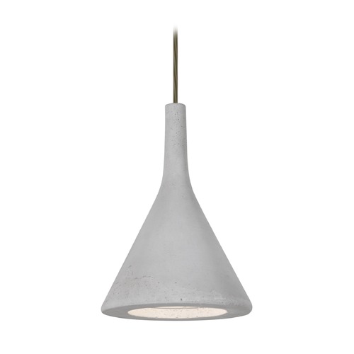 Besa Lighting Besa Lighting Gala Bronze LED Pendant with Grey Concrete Shade 1JT-GALANA-LED-BR