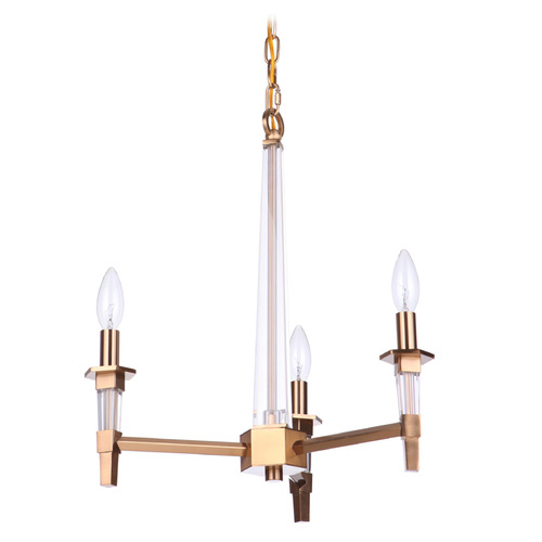 Craftmade Lighting Tarryn Satin Brass Mini-Chandelier by Craftmade Lighting 53223-SB