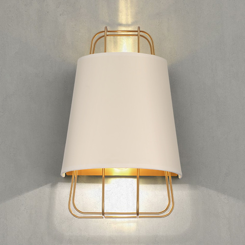 Tura Brass & White Sconce by Eurofase Lighting