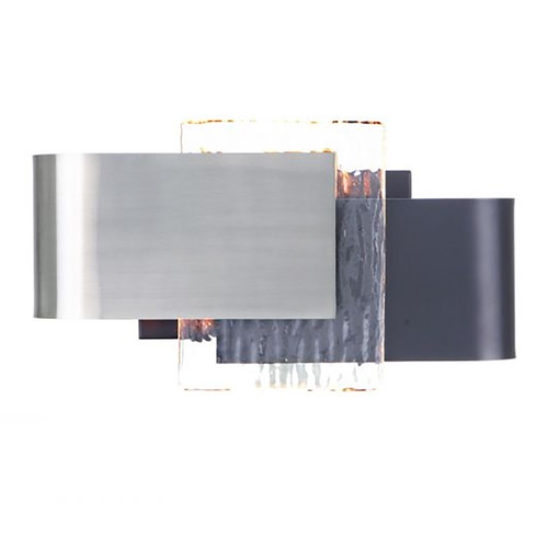 Harmony Flat Black & Polished Nickel LED Sconce by Craftmade Lighting