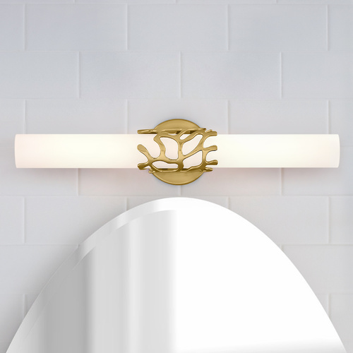 Lyra 22.5-Inch LED Wall Sconce in Lacquered Brass by Hinkley Lighting