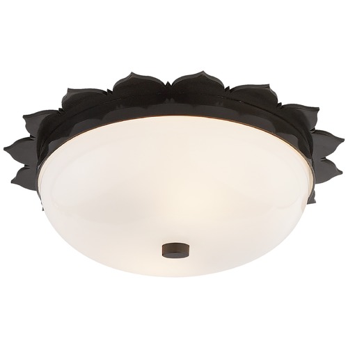 Alexa Hampton Rachel Small Flush Mount in Gun Metal by Visual Comfort Signature