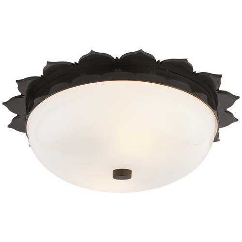 Visual Comfort Signature Collection Alexa Hampton Rachel Small Flush Mount in Gun Metal by Visual Comfort Signature AH4029GMWG