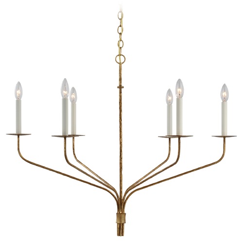 Visual Comfort Signature Collection Ian K. Fowler Belfair Chandelier in Gilded Iron by Visual Comfort Signature S5751GI