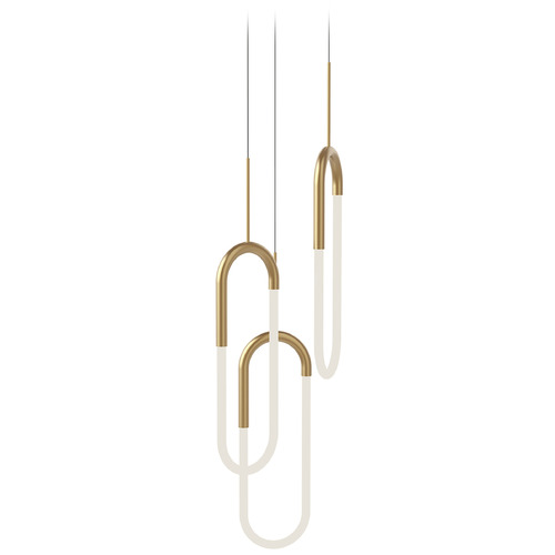 Huron Brushed Gold LED Multi-Light Pendant by Kuzco Lighting