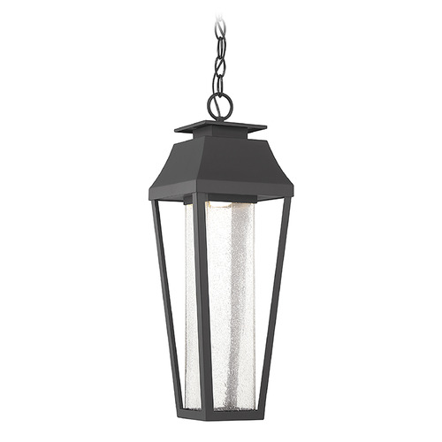 Brookline 21.75-Inch LED Outdoor Hanging Light in Black by Savoy House