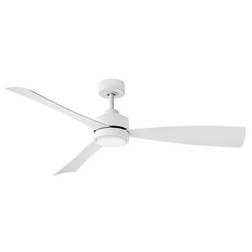 Hinkley Hinkley Iver Matte White LED Ceiling Fan with Light 905756FMW-LWD