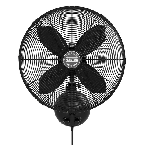 Hunter Fan Company Oscillating Matte Black Wall Fan