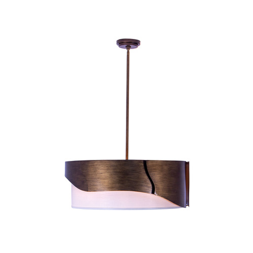 Kalco Lighting Midway Bright Gold Pendant Light with Drum Shade