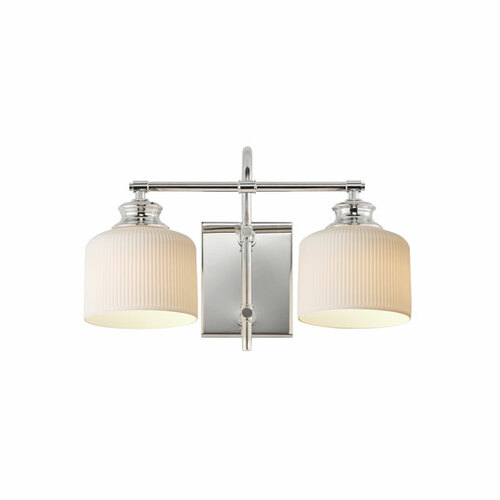 Bisque 2-Light Bath Light in Polished Nickel by Maxim Lighting