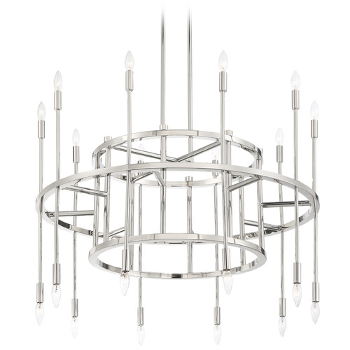 Crystorama Lighting Aries Polished Nickel Chandelier